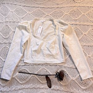 Topshop long sleeve crop top